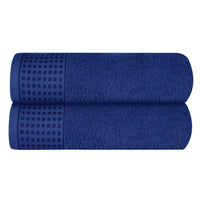 1 x RAW Customer Returns GLAMBURG Cotton 2 Pack Oversized Bath Towels 100 x 150 cm, Large Bath Towels, Ultra Absorbent, Compact, Eco-Friendly and 100 Recyclable, Quick Drying and Lightweight Towel - Navy Blue - RRP €17.99