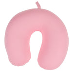 1 x Brand New Neck pillow, neck support pillow, sleeping pillow, relaxation pillow, travel pillow for your next adventure, soft, compact, lightweight, for camping holidays, as a travel companion for car, train, plane travel pink  - RRP €18.52