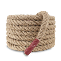 1 x RAW Customer Returns EMEKIAN Natural Jute Manila Rope, Twisted 4 Strand Fiber Hemp Rope for Sports, Decoration, Pet Toys, Crafts, Tug of War, Fitness, Indoor and Outdoor Use 20 mm, 15 m  - RRP €42.99