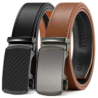 1 x RAW Customer Returns CHAOREN Men s Belt 2 Pieces, Men s Leather Belt with Automatic Ratchet Buckle, 35mm Wide Belt, Adjustable Trim to Fit - RRP €40.28