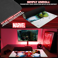 1 x RAW Customer Returns Marvel Avengers Desk Pad XXL - Gaming Desk Accessories 800x360mm as Wrist Rest - Anti-Slip Office Supplies Desk Mat White Avengers  - RRP €19.99