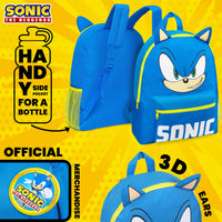 1 x RAW Customer Returns SONIC THE HEDGEHOG Boy Girl Backpack, School Backpacks for Children, Original Gifts, Children s Backpack, Official Merchandising Blue Yellow, One Size  - RRP €22.61