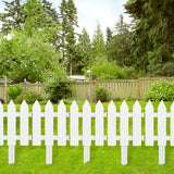 1 x RAW Customer Returns ELECLAND 22 Piece Garden Fence Panel Set, White Plastic Fence Panel, Garden Picket Fence Panel, Edging, Lawn, Flower Beds, Plant Borders, Decorative Garden Yard - RRP €24.99