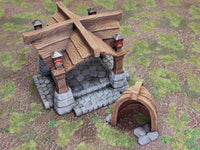 2 x Brand New 3D Vikings Fishing Village - Pavilion and unique vertical boathouse, scale 28 32mm, Perfect for creating a fishing village in tabletop RPGs, wargames and board games - RRP €47.98