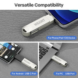 1 x RAW Customer Returns WIGONT 128 GB USB stick for iPhone memory stick, USB stick for more photos and videos, all-metal manufacturing USB stick for iPhone, external memory for iPhone iPad PC, separate type-C adapter. - RRP €19.68