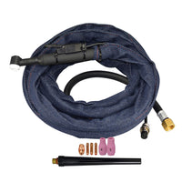 1 x RAW Customer Returns RIVERWELD WP-9 SR-9 TIG Welding Torch Air Cooled WP9 125Amp 12 Feet 4 Meters  - RRP €40.38