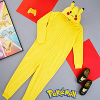 1 x RAW Customer Returns Pokemon Jumpsuit Men, Pikachu Onesie Men s Halloween Costume, Fleece Onesie Women and Overall Men S-XXL, Jumpsuit Cuddly Suit Women Yellow, 2XL  - RRP €41.64