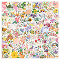 14 x Brand New 100 Pieces Flower Stickers for Scrapbooking Bouquet Style Waterproof Paper Stickers for Notebooks Card Letters DIY Craft Water Bottles Laptop Suitcase - RRP €268.8