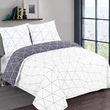 1 x RAW Customer Returns Vision Hugo Grey duvet cover and 2 matching pillowcases, cotton, grey, 200 x 200 cm - RRP €31.45