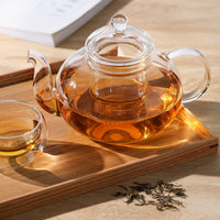 1 x RAW Customer Returns CnGlass Teapot Glass with Strainer Insert, Clear Glass Teapot Stovetop Safe 1200ml 40.6oz, Loose Leaf and Blooming Tea Maker - RRP €25.99