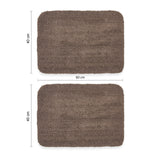 1 x Brand New Penguin Home Non-Slip Tufted Microfiber Bath Mat by, 2 Pack, Chocolate Brown, Highly Absorbent, Thick Pile, 2000 GSM 40 x 60 cm - RRP €30.0