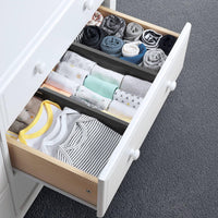 1 x RAW Customer Returns Utoplike Bamboo adjustable Drawer Divider 4-pack , Large drawer organizer with spring-loaded for clothes, cutlery, utensils in kitchen, bathroom, bedroom, baby drawer, black - RRP €39.99