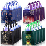 2 x Brand New Kajaia 12 Ramadan Eid Mubarak Gift Bags with 24 Tissue Cards Non-Woven Bags with Handles 4 Designs Ramadan Gift Bags Candy Bags for Muslim Decoration - RRP €45.6