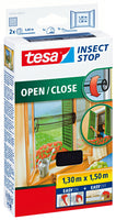 1 x RAW Customer Returns tesa Insect Stop COMFORT Open Close fly screen window for opening closing - insect protection roller blind self-adhesive - anthracite, 130 cm x 150 cm - RRP €20.33