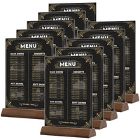 1 x RAW Customer Returns Srvnpioy 10 pieces A5 stand T stand for photos, menu cards, A5 table stand advertising stand menu card holder A5 made of crystal clear acrylic for restaurant, shop, school, caf shop, hotel - RRP €58.02