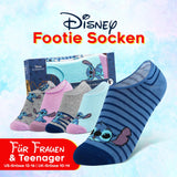 1 x RAW Customer Returns Disney sneaker socks, collection, cotton-rich short socks, Stitch socks, blue, 5 pairs of socks, sizes 36-40, socks women, gifts fans - RRP €17.7