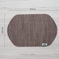 15 x Brand New VILSTO Washable Placemats, Plate Coaster Placemat Round, Non-Slip Heat Resistant Placemat, Dirt-Repellent and Washable, Table Decoration Dining Table, 4 Pieces, Brown - RRP €419.85