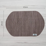 15 x Brand New VILSTO Washable Placemats, Plate Coaster Placemat Round, Non-Slip Heat Resistant Placemat, Dirt-Repellent and Washable, Table Decoration Dining Table, 4 Pieces, Brown - RRP €419.85