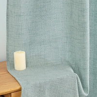 1 x RAW Customer Returns MIULEE living room curtains linen eyelet curtain linen look curtain boho curtain with eyelets semi-transparent linen curtains set of 2 H x W 245 x 140 cm, summer green - RRP €35.99