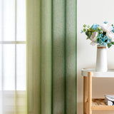 1 x RAW Customer Returns MIULEE Polyester Voile Curtains Sheer Eyelet Gradient for Living Room Bedroom Bathroom Kitchen Children s Room Window Balcony Curtain Home with 2 Panels 140 185cm Olive Green - RRP €29.49