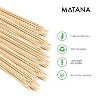 1 x RAW Customer Returns MATANA 100 pieces XXL wooden skewers, stick bread skewers, marshmallow skewers, 90cm 0.6cm 6mm thick - long barbecue skewers - shashlik, marshmallows, campfire - stable 100 natural - RRP €23.65