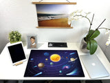 1 x RAW Customer Returns The original desk pad for children - Space Planets in the Solar System - made of premium vinyl for an ergonomic writing experience - 60 x 40 cm - non-slip and washable - Made in Germany - RRP €21.98