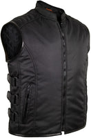 1 x RAW Customer Returns MDM men s textile biker vest, black, adjustable velcro fastening size XL  - RRP €59.5