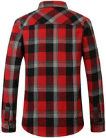 1 x Brand New SSLR Men s Brushed Shirt Checkered Long Sleeve Traditional Shirt Thermal Lumberjack Shirt Large, Red White  - RRP €31.69