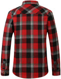 1 x Brand New SSLR Men s Brushed Shirt Checkered Long Sleeve Traditional Shirt Thermal Lumberjack Shirt Large, Red White  - RRP €31.69