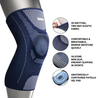 1 x RAW Customer Returns PROIRON Knee Brace, Patella Knee Brace with Lateral Stabilizers and Patella Gel Pad, Orthopedic Knee Brace for Running, Meniscus and Ligament Injuries, Joint Pain Blue-M  - RRP €19.99