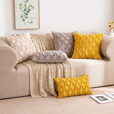 2 x Brand New MIULEE Set of 2 Wool Cushion Covers Decorative Pillows Polyster Sofa Cushion Soft Couch Cushion Cover Decorative Pillowcase with Hidden Zipper for Living Room Bedroom 40 x 40 cm Turmeric - RRP €27.22