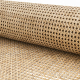 1 x RAW Customer Returns 18 Wide Natural Rattan Webbing for Cleaning Projects 18 x 12 Prewoven Open Mesh Tube Webbing Natural Rattan Webbing Roll 12  - RRP €26.12