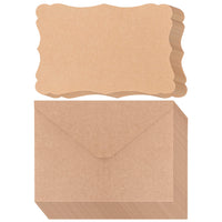 1 x RAW Customer Returns Belle Vous Brown Kraft Paper Blank Cards with Envelope 50 pcs - 17.6 x 12.4 cm - Kraft Paper Cards Set - DIY Wedding Birthday Invitation Cards, Gift Greeting Cards Set with Envelope - RRP €15.59