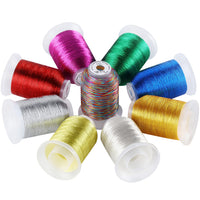 1 x RAW Customer Returns New brothread 9 Basic Colors Metallic Machine Embroidery Thread 500M for Computerized Embroidery and Decorative Sewing - Assortment 1 - RRP €19.99