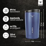 1 x RAW Customer Returns KUINEA Coffee Mug To Go 350ml 100 leak-proof Stainless steel thermal mug coffee to go, warm for up to 6 hours, coffee to go mug with hygienic special closure, travel mug for coffee tea, BPA-free - RRP €22.18