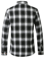 1 x Brand New SSLR Men s Flannel Shirt Long Sleeve Shirt Lumberjack Shirt Men s Long Sleeve Button Down Checkered Shirt Black White, Medium  - RRP €27.6