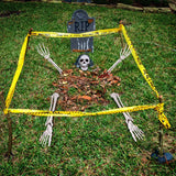 1 x RAW Customer Returns EXCEART Skeleton Bones and Skull Plastic Creepy Fake Skeleton for Halloween Decor Props Cemetery Floor Decor Halloween Skeleton with Movable Joints - RRP €23.8