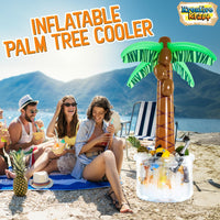 1 x RAW Customer Returns KreativeKraft Inflatable Party Accessories, Cooler Palm Tree Inflatable - Tiki Hawaii Decoration - RRP €17.49