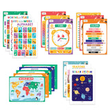 1 x RAW Customer Returns Magic Scholars Kids Posters for Learning English Pack of 18 Waterproof Cards , Children s Room Pictures with Alphabet, Colors, Days of the Week and Solar System for Kids - RRP €18.12