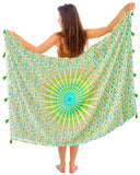 1 x RAW Customer Returns Mandala Life ART women s sarong, pareo, bikini cover-up, beach towel, wrap skirt, tapestry wrap scarf, neckerchief - high-quality rayon - soft and light - RRP €25.55