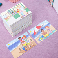 1 x RAW Customer Returns GEU. Sequenced stories for autism. Time sequence cards with pictograms. Work on language, attention and temporality. Visual aids Original language, French  - RRP €29.72