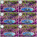 1 x RAW Customer Returns AISITIN LED solar fountain with 5.5W solar panel with 21cm size, colorful pond pump, water pump, floating fountain pump with 7 fountain styles for garden, bird bath, fish container - RRP €33.26