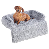 1 x RAW Customer Returns Feandrea FluffyHug dog bed plush, dog blanket sofa, sofa protection dog, dog cushion, size L, for medium-sized dogs, 95 x 85 x 16 cm, ombr gray PGW222G01 - RRP €28.48