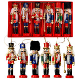 1 x RAW Customer Returns THE TWIDDLERS - Christmas Nutcracker Soldier Traditional Wooden Handmade - 6 Assorted Designs and Colors - Toy Soldiers Ideal Christmas Tree Decorations, 13cm - RRP €19.55