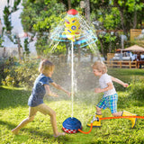 6 x Brand New Pipihome Outdoor Toys for Kids, Sprinkler Toys, Sprinklers, Water Games, Space Rocket Sprinkler, Fun Outdoor Play Water Spray Toy Yellow  - RRP €62.16