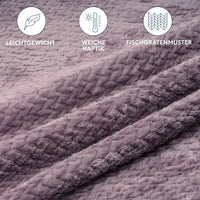 1 x RAW Customer Returns Dreamzie - Cuddly blanket 150x200 cm - Fluffy fleece blanket microfiber 100 polyester 260gsm - Blanket sofa with herringbone pattern and soft feel - anthracite - RRP €12.85