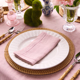 1 x RAW Customer Returns CLIO CLOVER Clio and Clover Tablecloth, 100 Pure Linen, Old Pink with Hemstitch, Natural Tablecloth, 150 x 250 cm, for 6 and 8 Seater Tables - RRP €69.99