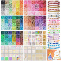 1 x RAW Customer Returns 30000 pieces flat beads for heishi bracelet, 120 colors beads for threading clay beads set - RRP €20.4