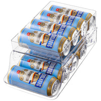 1 x RAW Customer Returns HNNJCK Refrigerator Organizer Cans Can Dispenser Refrigerator Drinks Organizer, Foldable Can Holder Refrigerator Organizer Bottles for 550ml Beverage Cans Beer Soda Cans - BPA Free - RRP €25.84