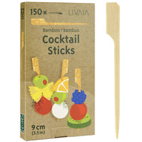 1 x RAW Customer Returns Skewers finger food 150x bamboo finger food skewers and cocktail sticks 9cm cocktail skewers for cocktail glasses party picks wood party picks bamboo and wooden skewers finger food LIVAIA bamboo skewers - RRP €6.99